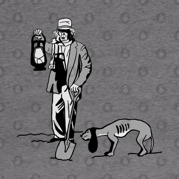 Haunted Mansion Graveyard Caretaker Groundskeeper and Dog by TheTreasureStash